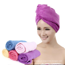 Novo design terry pano de microfibra cabelo toalha de secagem turbante toalhas envoltório